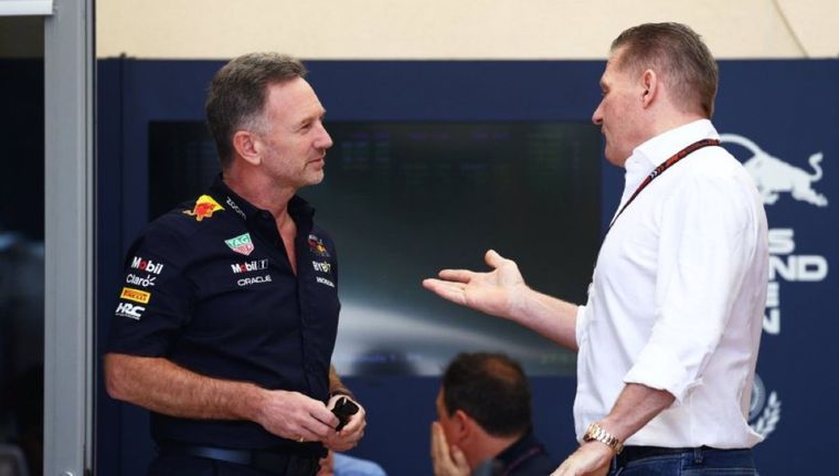 Christian Horner y Jos Verstappen Foto: @FastestPitStop