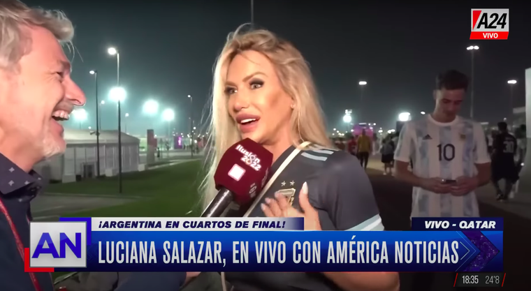 Luciana Salazar en Qatar.