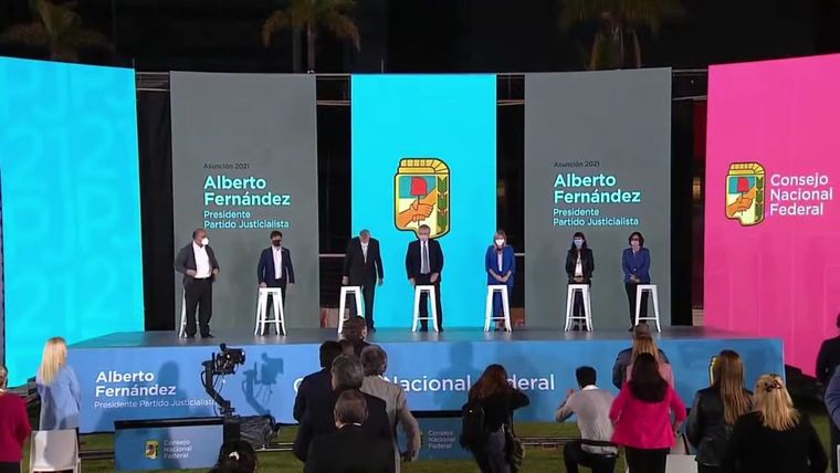 Alberto Fernández asumió la conducción del PJ Foto: Captura pantalla