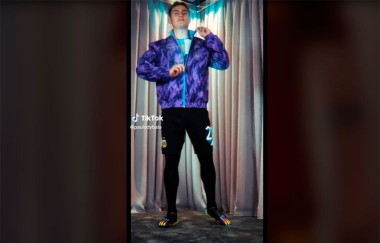 Dybala confirmó que usará la camiseta Nº 21 durante el Mundial con un original Tik Tok.