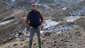Santi Mayorga disfrutando de la montaña mendocina, una de sus pasiones. Foto: Instagram