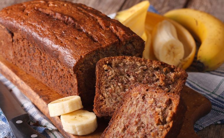 Pan de plátano Una receta simple y deliciosa para hacer en minutos Foto: Shutterstock