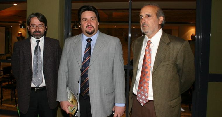 Jaime Ledesma, el gobernador de Misiones Maurice Fabián Closs y Luis Jacobo. Foto: Gerardo Gómez / MDZ