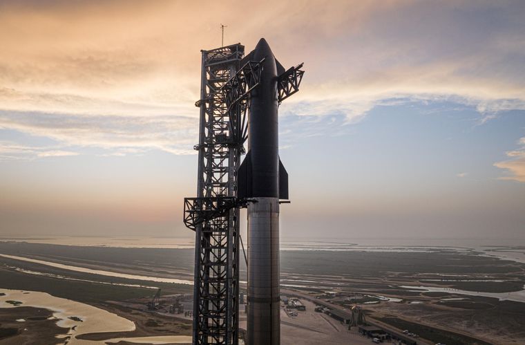 Starship, el potente cohete de SpaceX Foto: EFE