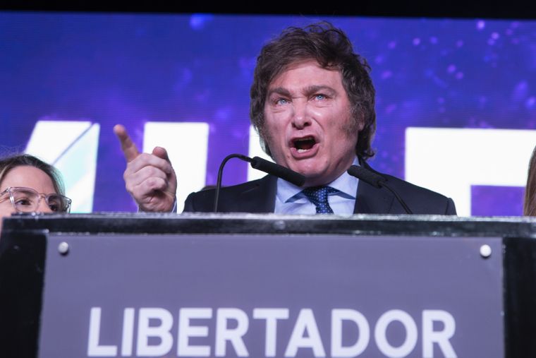 Javier Milei El diputado liberal fue la sorpresa de las PASO Foto: EFE