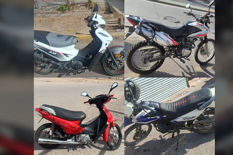 Algunas de las motos secuestradas en los diferentes operativos preventivos en el Gran Mendoza. Algunas de las motos secuestradas en los diferentes operativos preventivos en el Gran Mendoza.