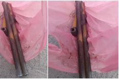 El arma tumbera que fue incautada en medio del operativo por el asesinato en Las Heras. El arma tumbera que fue incautada en medio del operativo por el asesinato en Las Heras.