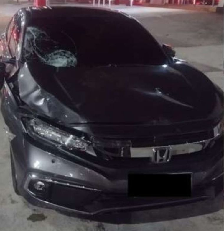 El auto del jugador del Flamenco