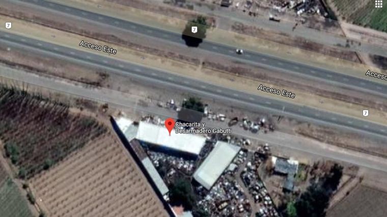 Toma aérea de la zona donde ocurrió el siniestro vial. Foto: Google Maps