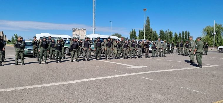 La Gendarmería liberó un corte de ruta en Neuquén. Foto: Ministerio de Seguridad