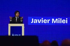 Javier Milei expuso en el evento de AmCham. Foto: Noticias Argentinas Javier Milei expuso en el evento de AmCham. Foto: Noticias Argentinas