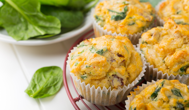 Muffins de huevo y espinaca: una comida equilibrada para tu día a día Foto: Shutterstock