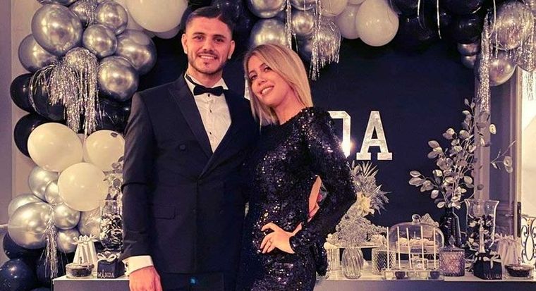 Mauro Icardi y Wanda Nara.
