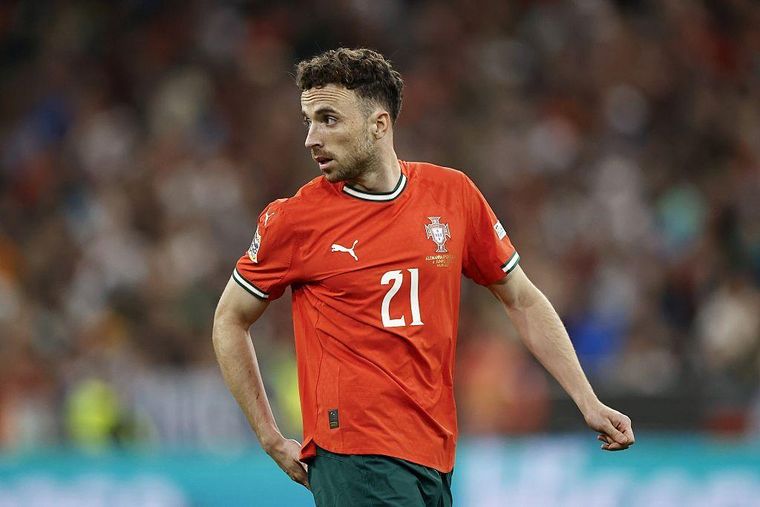Diogo Jota hacía parte recurrente del equipo titular de la selección portuguesa.