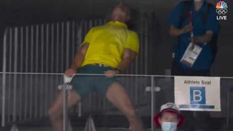 El coach australiano dio de qué hablar con su festejo Foto: captura de TV