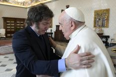 Javier Milei en su encuentro con el Papa Francisco Foto: EFE