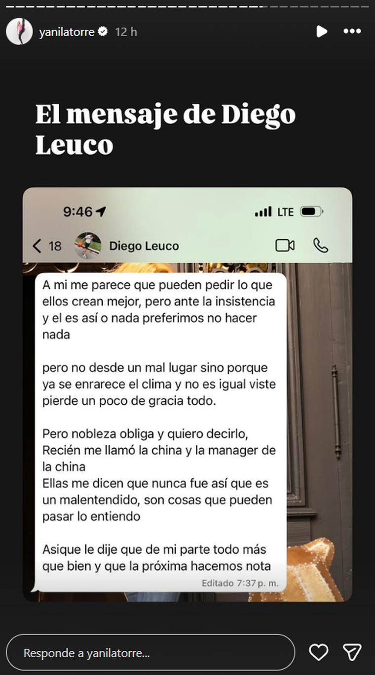 La palabra de Diego Leuco tras el escándalo por la nota con la China Suárez. La palabra de Diego Leuco tras el escándalo por la nota con la China Suárez.