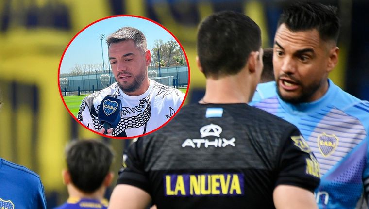 Romero quedó muy molesto con el gol que anuló Nicolás Ramírez. Foto: Fotobaires y @ElCanaldeBoca