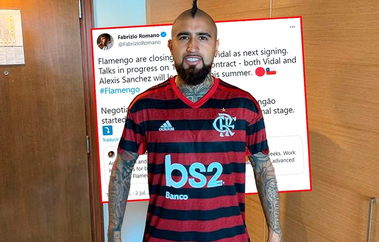 El periodista italiano Fabrizio Romano dijo que Flamengo está cerca de concretar la contratación de Arturo Vidal.