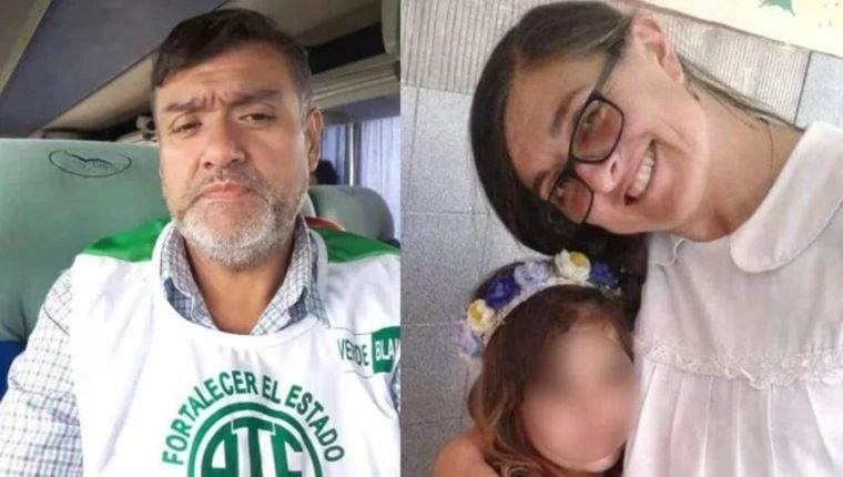 Rubén y Sandra, víctima de la explosión en una escuela de Moreno ocurrida en 2018 Foto: Qué pasa web