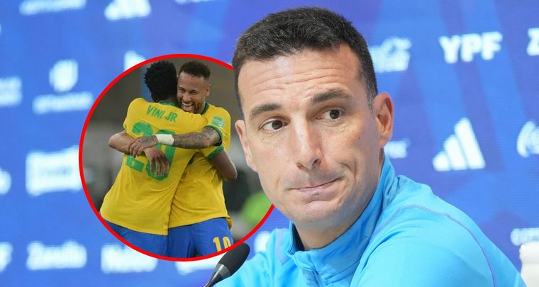 Lionel Scaloni y las ausencias de Brasil. Foto: MDZ