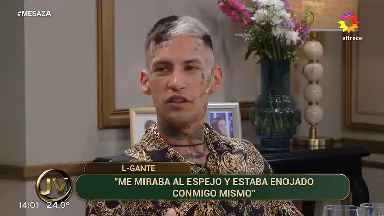 La dura revelación de L-Gante. Foto: captura de video / El Trece. La dura revelación de L-Gante. Foto: captura de video / El Trece.