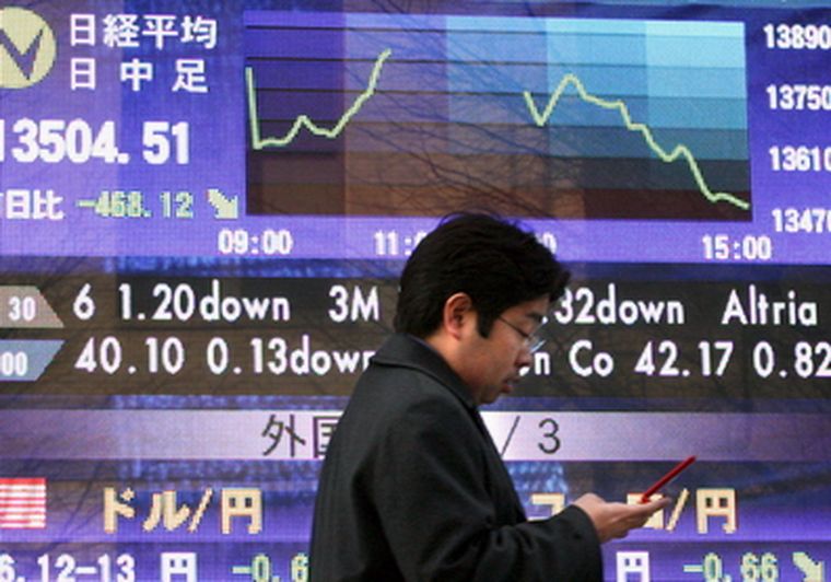 El desencanto por el resultado económico hizo caer las bolsas asiáticas Foto: EFE