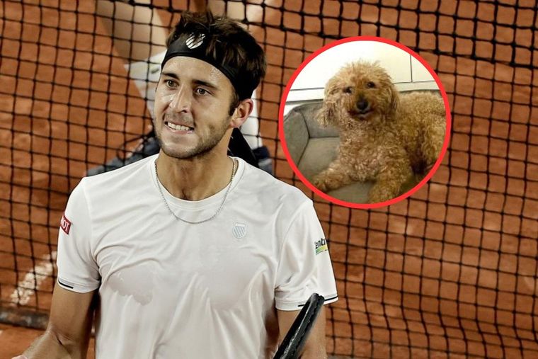 Etcheverry y Roland Garros, una historia atravesada por su sueño y... ¡su perro! Foto: EFE