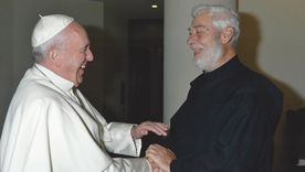 El encuentro entre el papa Francisco y el padre Mamerto. El encuentro entre el papa Francisco y el padre Mamerto.