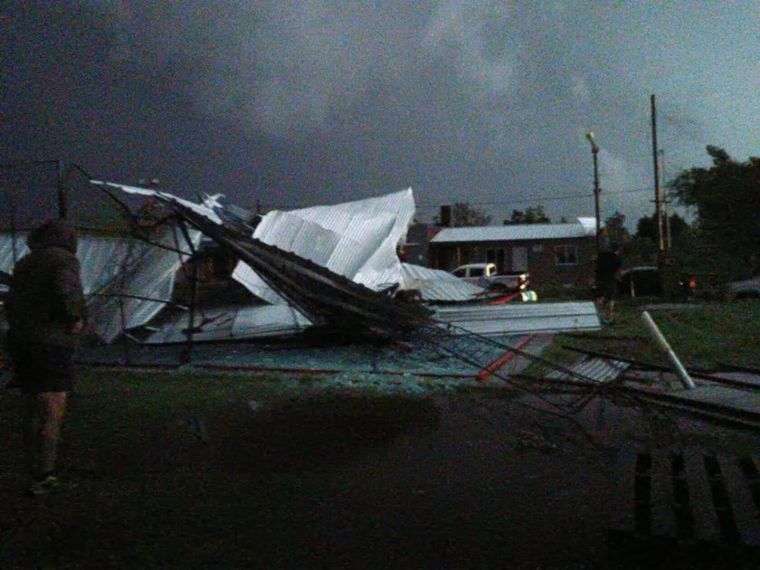 La tormenta comenzó cerca de las 23:30 del lunes.