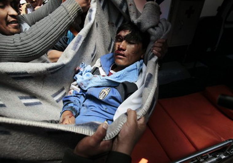 Imagen del minero que murió durante la manifestación.