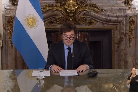 Javier Milei hablará a las 21 por cadena nacional