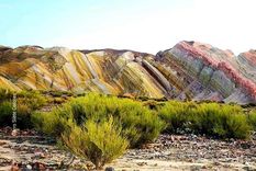 Cerro siete colores, en Calingasta. Foto: Calingasta.gob.ar