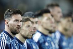 Leo fue suplente ante Uruguay Foto: Télam
