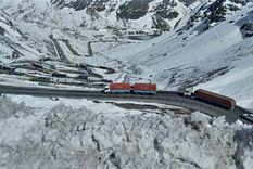Los Caracoles, en el ingreso terrestre a Chile desde la Argentina.