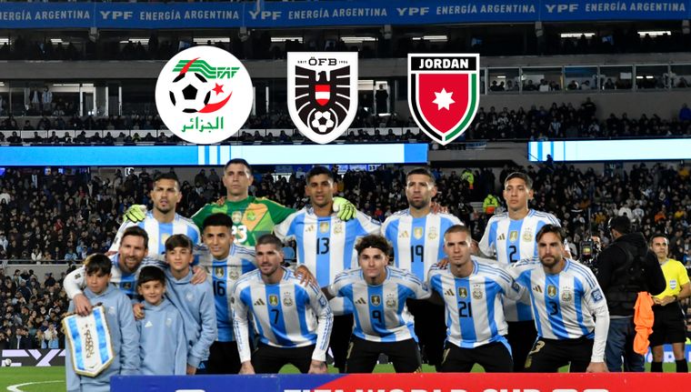 Argelia, Austria y Jordania serán los rivales de Argentina en el Grupo J del Mundial 2026.