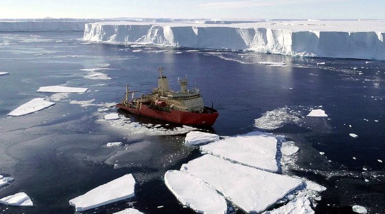 El gigantesco glaciar Thwaites, en la Antártida. Foto: Independent.