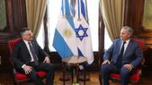 El canciller israelí Gideon Saar y su par argentino Pablo Quirno. El canciller israelí Gideon Saar y su par argentino Pablo Quirno.