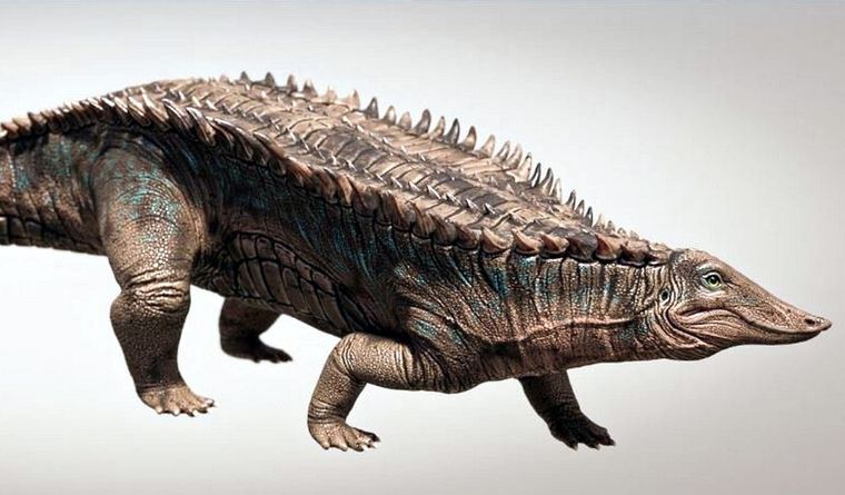 La interpretación de un artista del aetosaurio recién identificado Garzapelta mueller. Foto: Dpa.