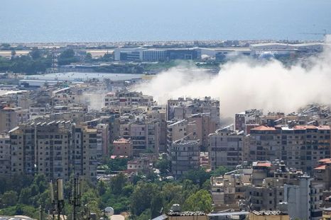 El ataque de Israel fue contra edificios de la zona sur de Beirut, Líbano. El ataque de Israel fue contra edificios de la zona sur de Beirut, Líbano.