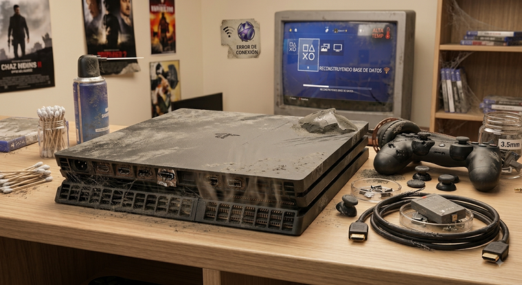 PlayStation 4 lleva años y puede presentar problemas de conexión, almacenamiento, temperatura o accesorios comunes.