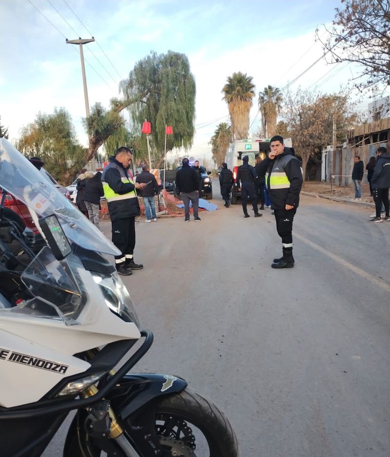 El despliegue policial tras el accidente fatal