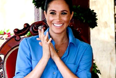 Meghan Markle volvió a apostar por Valentino, una de sus firmas preferidas. Foto: Instagram @sussexroyal