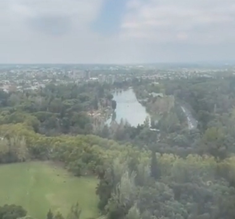 El Parque San Martín, desde el aire. Foto: Captura de video.