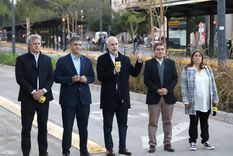 El jefe de Gobierno porteño volvió a mostrarse con los dos candidatos a sucederlo Foto: Prensa Ciudad de Buenos Aires