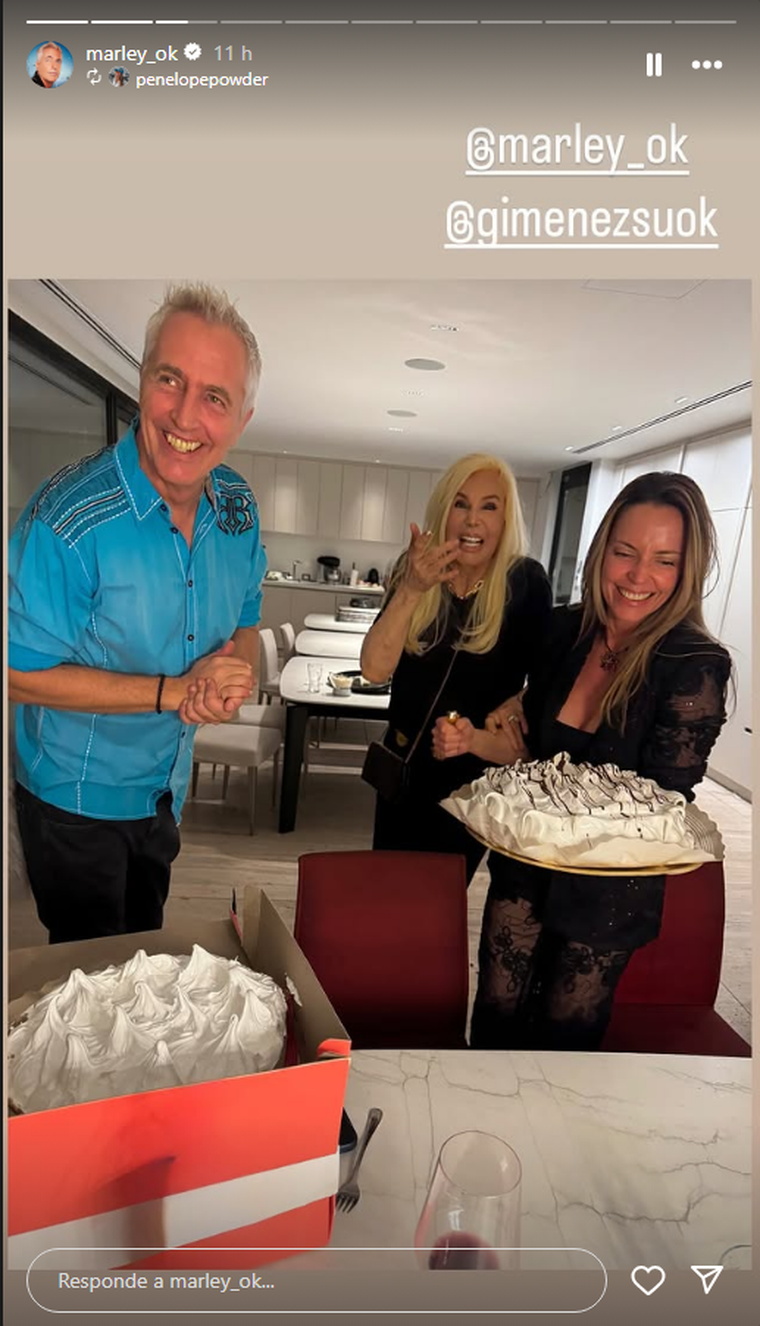 Marley junto a Susana Giménez. Marley junto a Susana Giménez. 