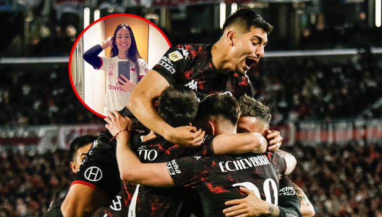 La esposa del Pity Martínez y el posteo a favor de Huracán. Foto: MDZ