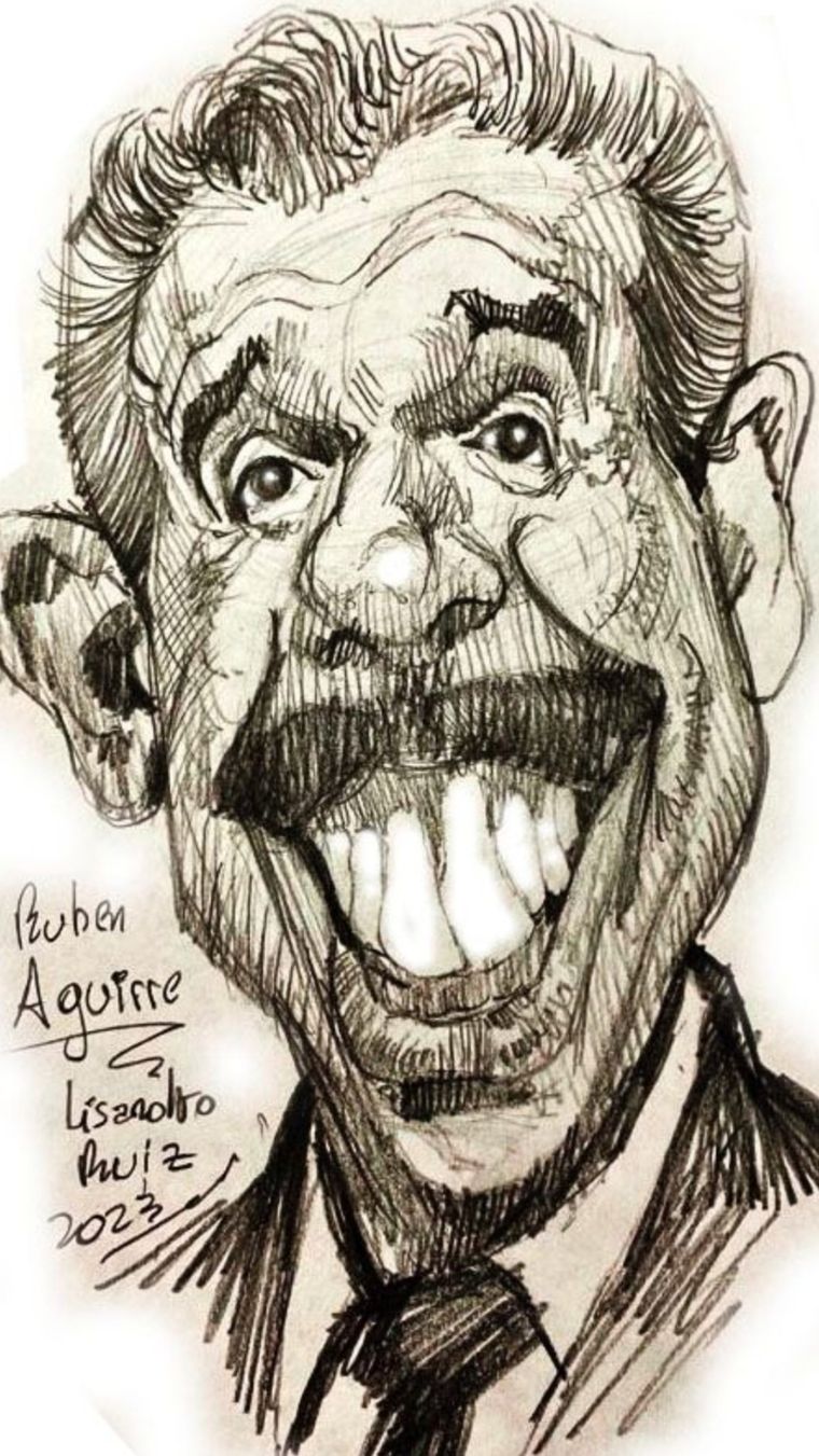 El profesor Jirafales, Ruben Aguirre. Foto: Ilustración de Lisandro Ruiz.