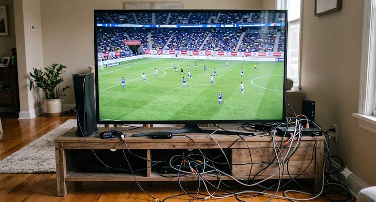 Con accesorios económicos es posible esconder el cableado del televisor y lograr un espacio mucho más prolijo.