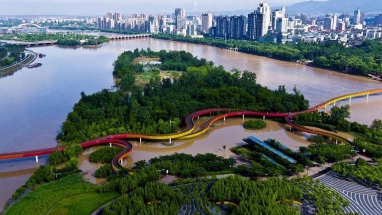 Zhejiang, la provincia de origen de Yu, aplica las técnicas de una ciudad esponja. Foto: TURENSCAPE